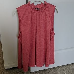 Pink sleeveless top